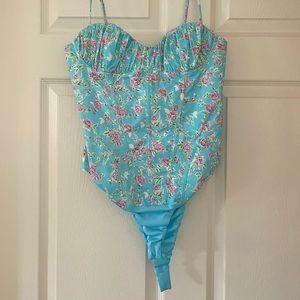Floral Blue Zara bodysuit